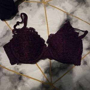 Victoria's Secret Deep Purple Lace Bra